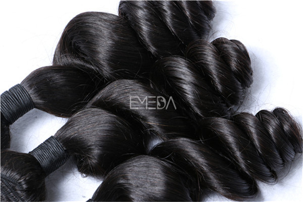 Egg curl unprocessed virgin hair weave bundles with closure  ZJ0048